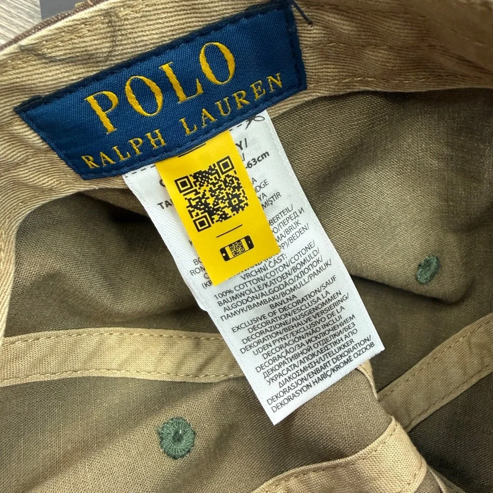 Polo Ralph Lauren Mens Baseball Cap Camo Orange Pony Adjustable NWT